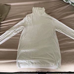 White ribbed turtleneck